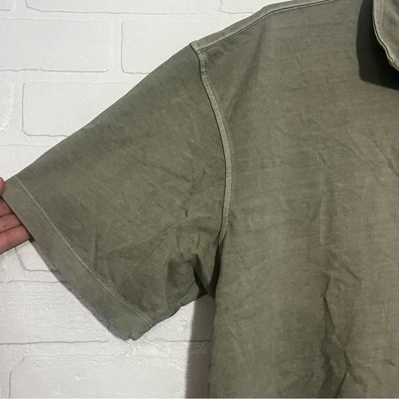 American Eagle Outfitters Mens Shirt Sage Green Polo Relaxed Fit Large NWT - Picture 5 of 7